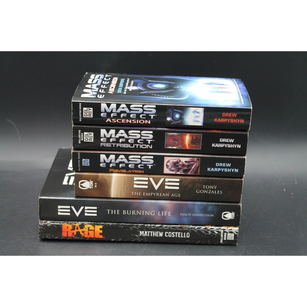 Mass Effect EVE Rage Video Game Novel Lot 6 Sci-Fi Books Karpyshyn Costello
